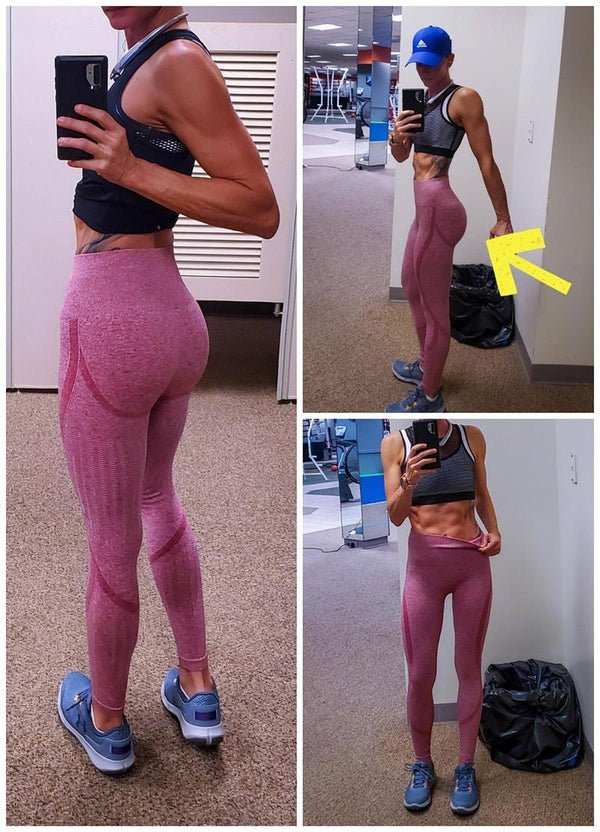 Booty Enhancing Yoga Pants Hollow Out Gym Sport Leggings High Waist Fitness Tights Workout Running Sweatpants Jogging Trousers - Vimost Shop