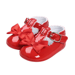 Born Baby Girl Shoes Bowknot Party Princess Baby Shoes Casual PU Leather Buckle Toddler Shoes Baby Booties chaussures - Vimost Shop