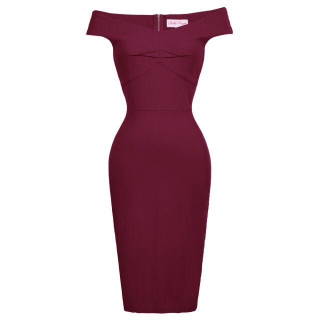 BP Womens Pin Up 1950s Retro Business OL Lady Hips-Wrapped Bodycon Pencil Skirts - Vimost Shop
