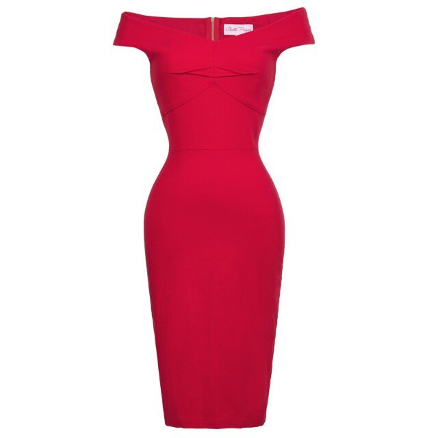 BP Womens Pin Up 1950s Retro Business OL Lady Hips-Wrapped Bodycon Pencil Skirts - Vimost Shop