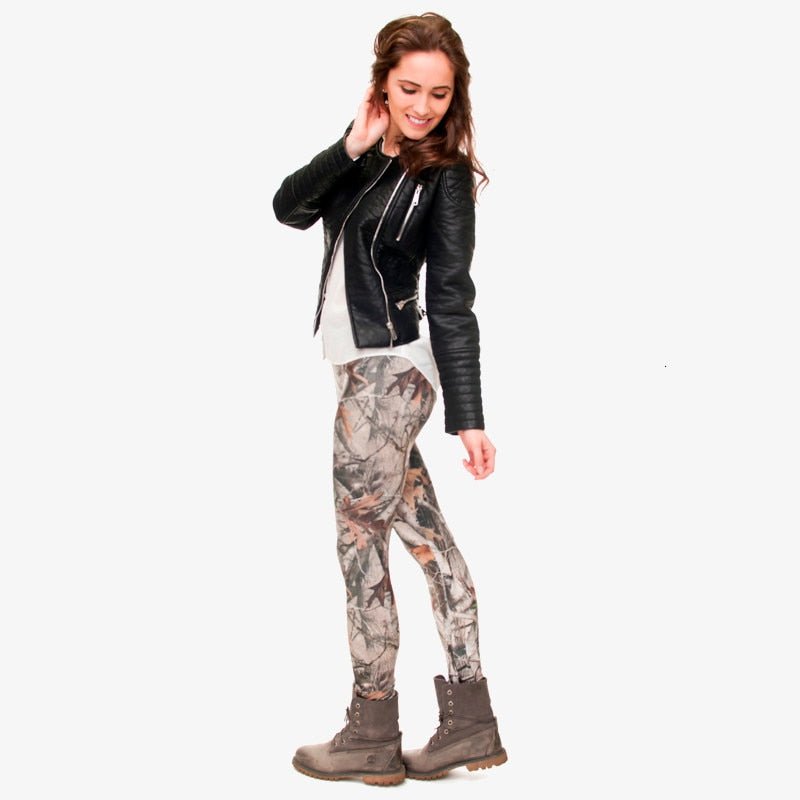 Brand Fashion Camo Branches 3D Printing High Quality Slim Legging Women Casual Home Leggings Woman Pants - Vimost Shop