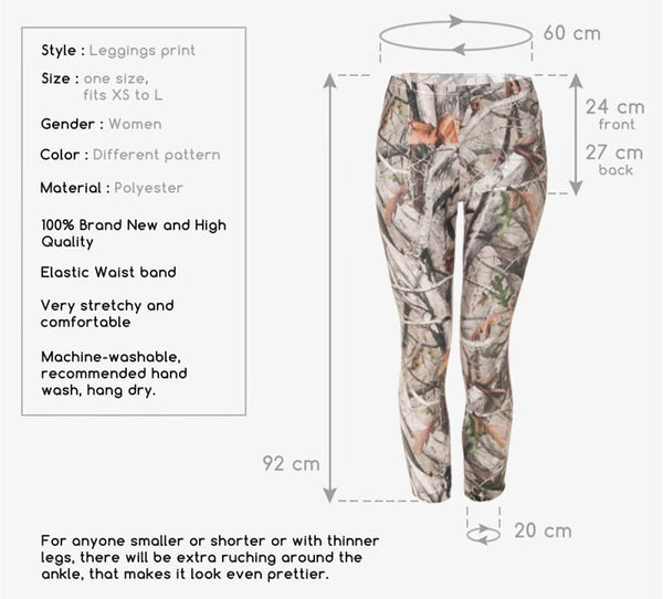 Brand Fashion Camo Branches 3D Printing High Quality Slim Legging Women Casual Home Leggings Woman Pants - Vimost Shop