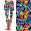 Brand New Colorful Flower Print High Waist Leggings Fashion Plus Size Women - Vimost Shop