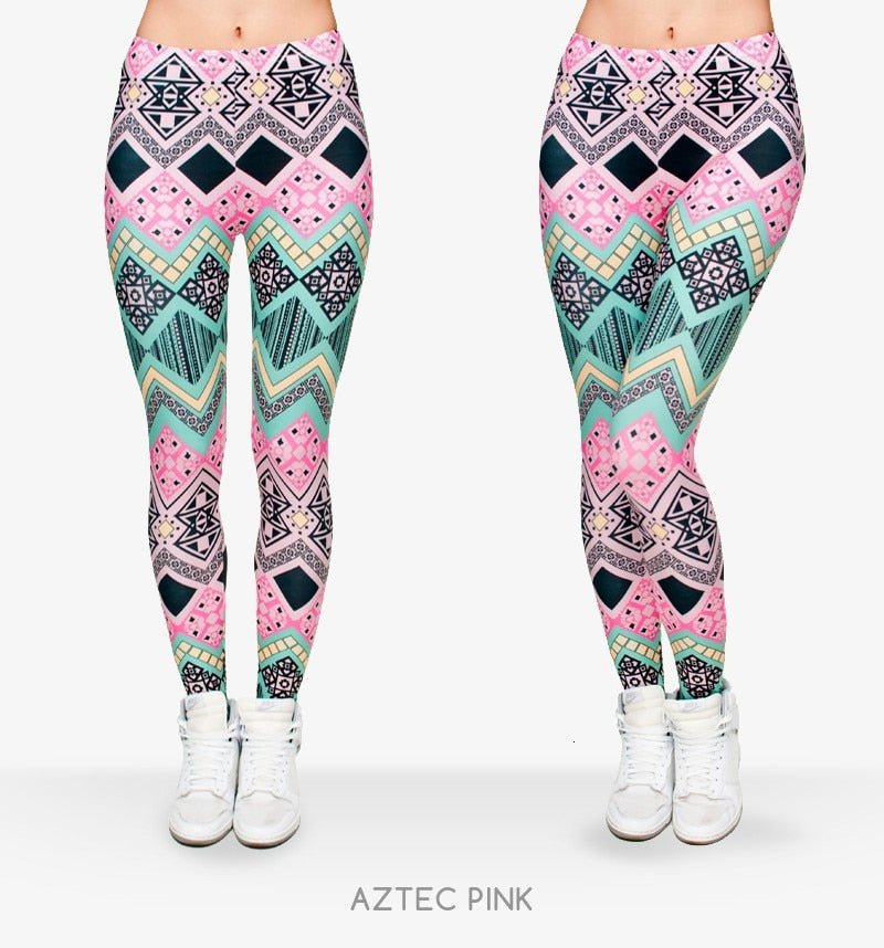 Brand New Fashion Aztec Printing legins Punk Women's Legging Stretchy Trousers Casual Slim fit Pants Leggings - Vimost Shop