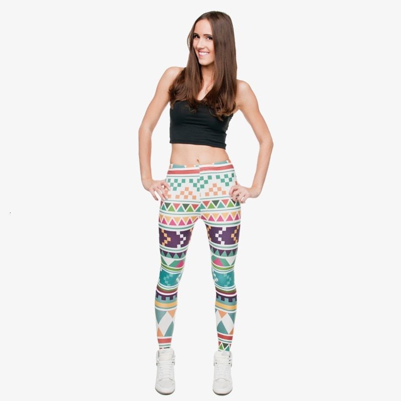 Brand New Fashion Aztec Printing legins Punk Women's Legging Stretchy Trousers Casual Slim fit Pants Leggings - Vimost Shop