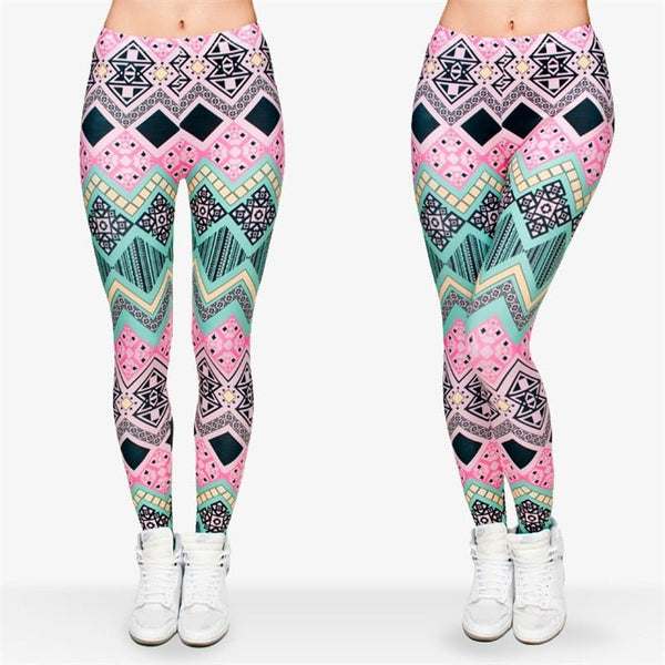 Brand New Fashion Aztec Printing legins Punk Women's Legging Stretchy Trousers Casual Slim fit Pants Leggings - Vimost Shop