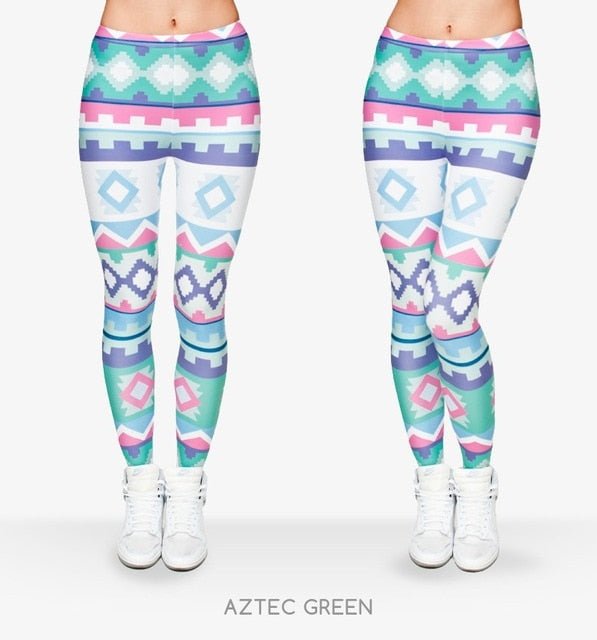 Brand New Fashion Aztec Printing legins Punk Women's Legging Stretchy Trousers Casual Slim fit Pants Leggings - Vimost Shop