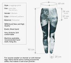 Brand Night Moon 3D Printing Our world Legging Punk Women Legins Stretchy Trousers Casual Pants Leggings - Vimost Shop