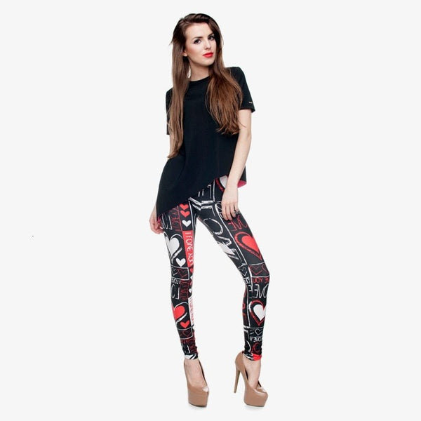 Brand Russian style Fire flame Printing Leggings Punk Women Legging Stretchy Trousers Casual Pants Womens Leggings - Vimost Shop