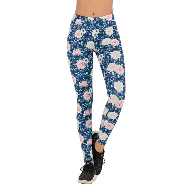 Brands Women Fashion Legging Floral sloth Printing leggins Slim legins High Waist Leggings Woman Pants - Vimost Shop