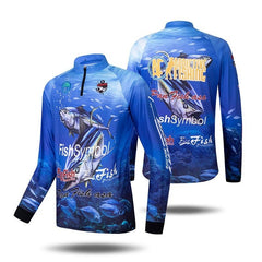 Breathable fishing shirts men cycling long sleeve tuna fishing clothes anti uv sun protection quick dry fishing jersey