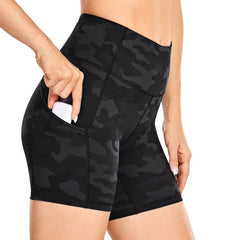 Breathable Luxury Naked Feeling Biker Shorts For Women High Waisted Running Shorts-6 inches