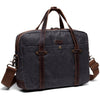 Briefcase for Men Water Resistant Waxed Canvas Messenger Bag Fits 15.6 in Laptop Man Bag Vintage Leather Bag Briefcases - Vimost Shop
