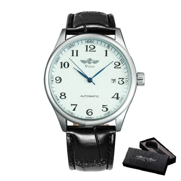 Business Luxury Automatic Mechanical Mens Watch Date Simple Leather Band Watches Man Classic Gift for Male часы мужские - Vimost Shop