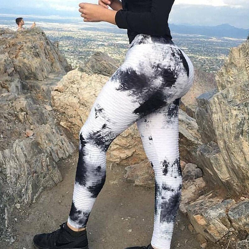 Butt Ruched Yoga Pants Tie-dye Streetwear High Waist Fitness Legging Running Athletic Trousers Gym Activewear Sport Leggings - Vimost Shop