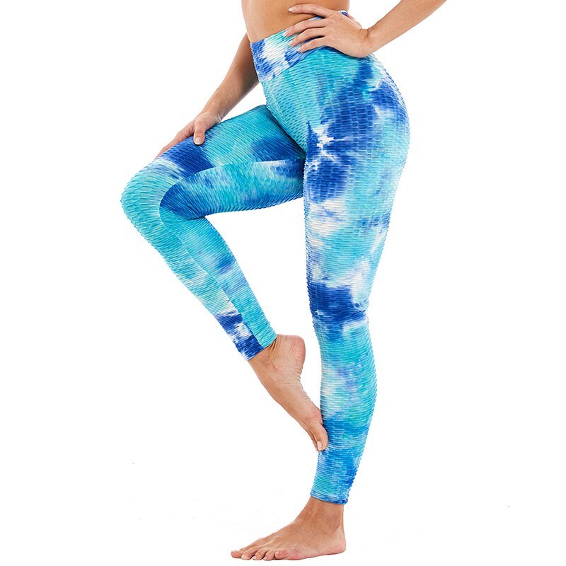 Butt Ruched Yoga Pants Tie-dye Streetwear High Waist Fitness Legging Running Athletic Trousers Gym Activewear Sport Leggings - Vimost Shop