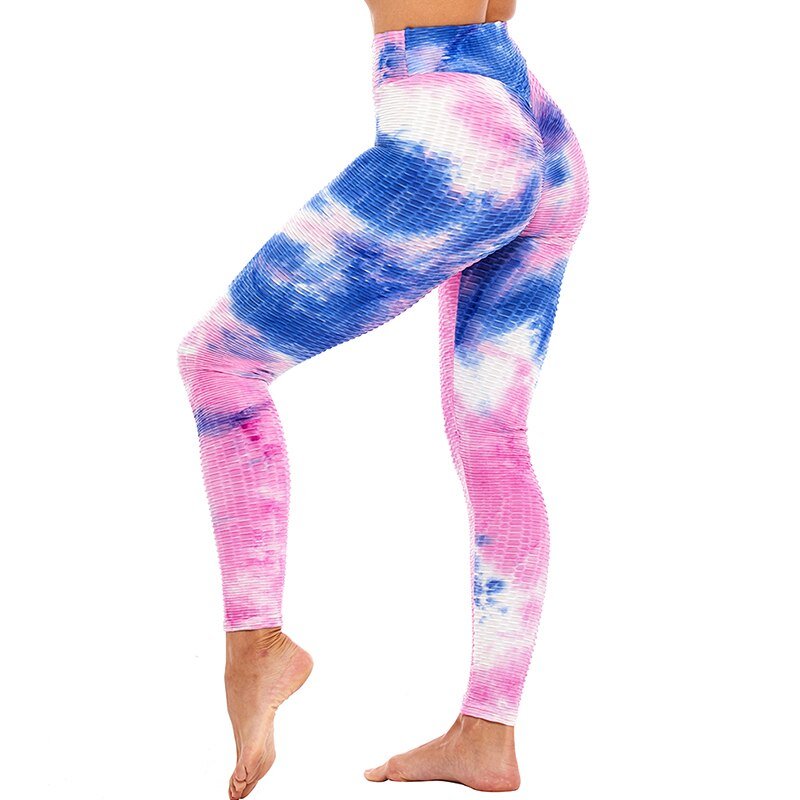 Butt Ruched Yoga Pants Tie-dye Streetwear High Waist Fitness Legging Running Athletic Trousers Gym Activewear Sport Leggings - Vimost Shop
