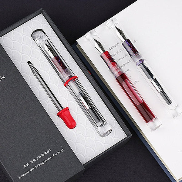 C1 Large Ink Capacity Eyedropper Transparent Clear Fountain Eye Dropper Filling Pen F Nib Ink Pen Converter Ink Pen Gift - Vimost Shop