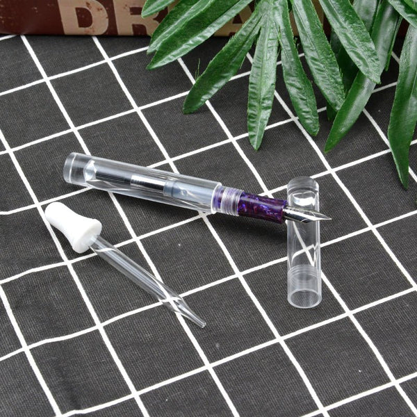 C1 Large Ink Capacity Eyedropper Transparent Clear Fountain Eye Dropper Filling Pen F Nib Ink Pen Converter Ink Pen Gift - Vimost Shop
