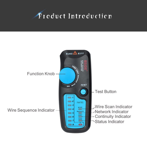 Cable Tracker Network Telephone line Detector wire finder wiring Wires Trace breakpoint location test Better than MS6812 - Vimost Shop