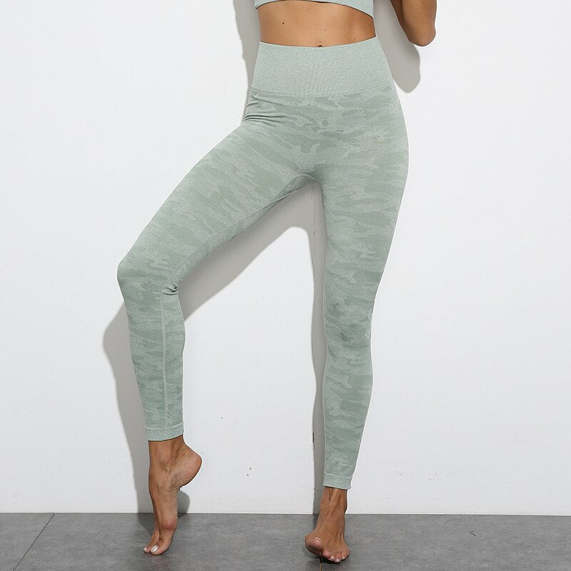 Camo Fitness Sport Yoga Pants High Waist Seamless Leggings Booty Lifter Leggins Gym Activewear Running Tights Workout Wear - Vimost Shop