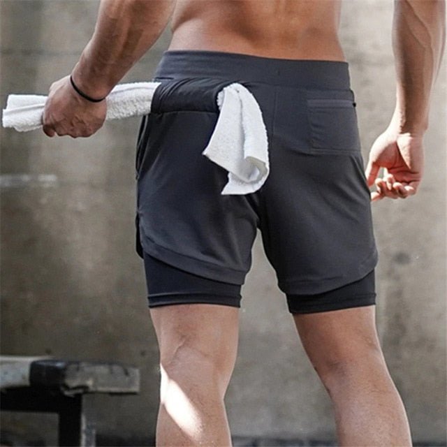 Camo Running Shorts Men 2 In 1 Double-deck Quick Dry GYM Sport Shorts Fitness Jogging Workout Shorts Men Sports Short Pants - Vimost Shop