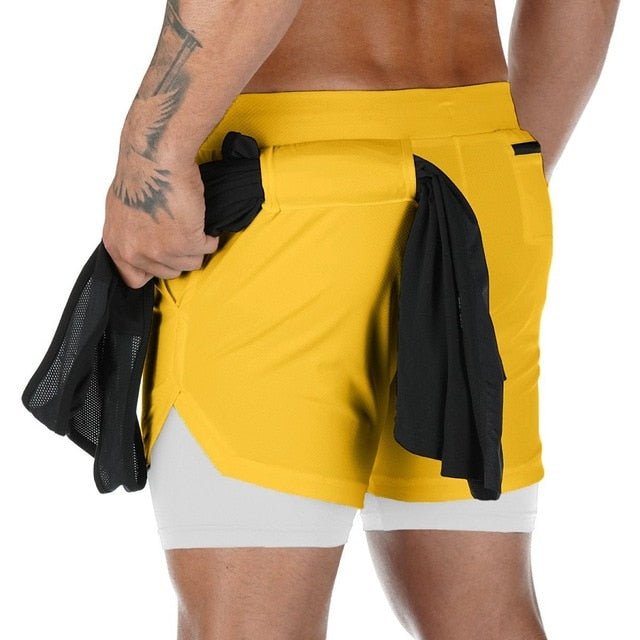 Camo Running Shorts Men 2 In 1 Double-deck Quick Dry GYM Sport Shorts Fitness Jogging Workout Shorts Men Sports Short Pants - Vimost Shop
