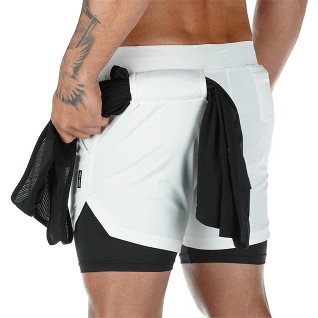 Camo Running Shorts Men 2 In 1 Double-deck Quick Dry GYM Sport Shorts Fitness Jogging Workout Shorts Men Sports Short Pants - Vimost Shop