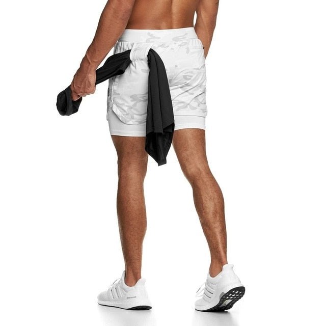 Camo Running Shorts Men 2 In 1 Double-deck Quick Dry GYM Sport Shorts Fitness Jogging Workout Shorts Men Sports Short Pants - Vimost Shop