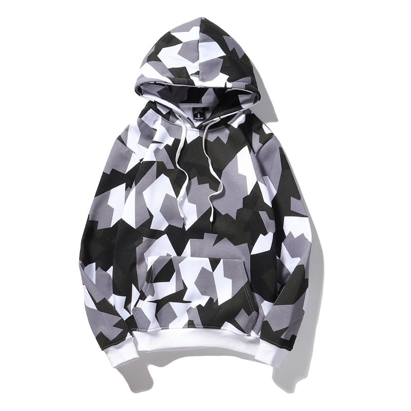 Camouflage Hooded Sweatshirts Fashion Mens Streetwear Hip Hop Skateboard Fleece Hoodies Autumn Casual Camo - Vimost Shop