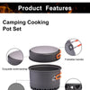 Camping 1.3L 2.3L Cookware Outdoor Cooking Set Heat Cooker Travel Tableware Pot Kettle Tourist Kitchen Utensil Equipment - Vimost Shop