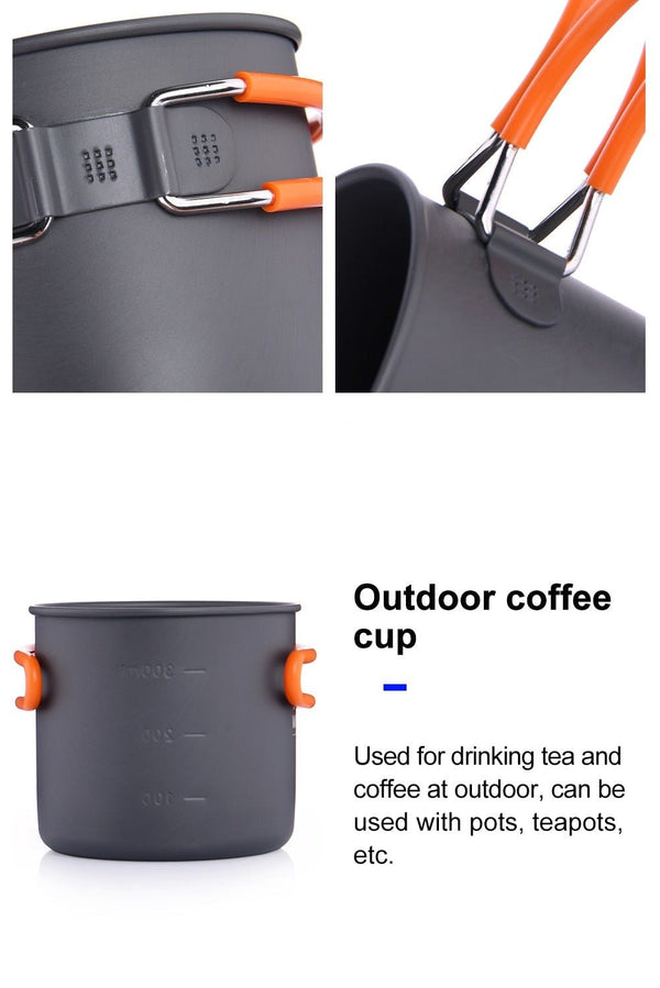 Camping Aluminum Mug Outdoor Coffee Cup Tourism Tableware Picnic Cooking Equipment Supplies Tourist Trekking Hiking - Vimost Shop