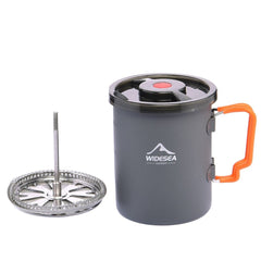 Camping Coffee Pot with French Press Outdoor Cup Mug Cookware for Hiking Trekking - Vimost Shop