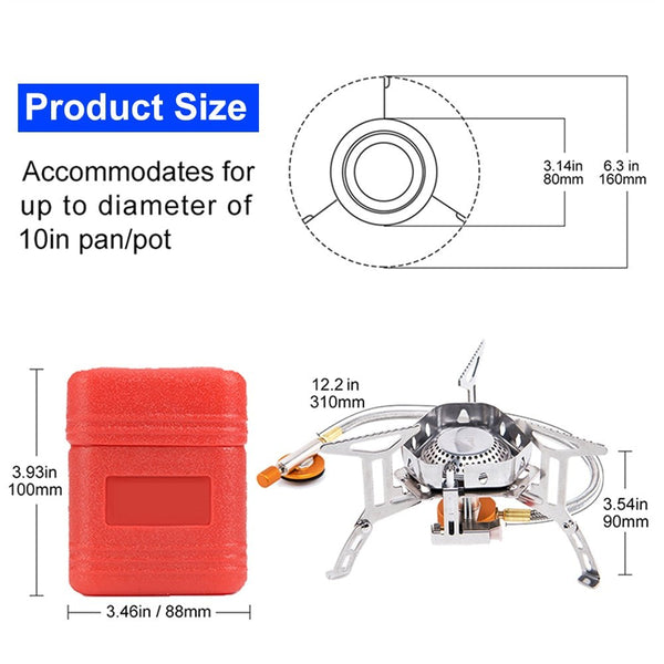 Camping Cookware Set Gas Stove Wind Proof Outdoor Burner Adapter Tourism Picnic Equipment Kitchen Accessories Supplies - Vimost Shop