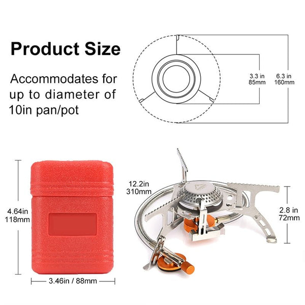 Camping Gas Stove Outdoor Tourist Burner Strong Fire Heater Tourism Cooker Survival Furnace Supplies Equipment Picnic - Vimost Shop