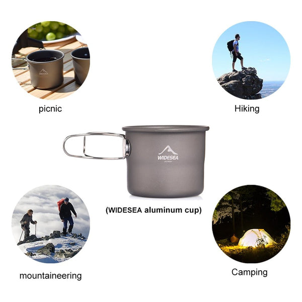 Camping Mug Outdoor Coffee Tea Aluminum Cup Tourism Tableware Picnic Cooking Supplies Equipment Tourist Trekking Hiking - Vimost Shop