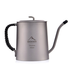 Camping Titanium Coffee 950ml Kettle Outdoor Tea Kettle Tableware Pot Equipment Supplies Tourist Dishes Hiking Cooking