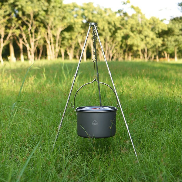 Camping Tripod for Fire Hanging Pot Outdoor Campfire Cookware Picnic Cooking Pot Grill - Vimost Shop