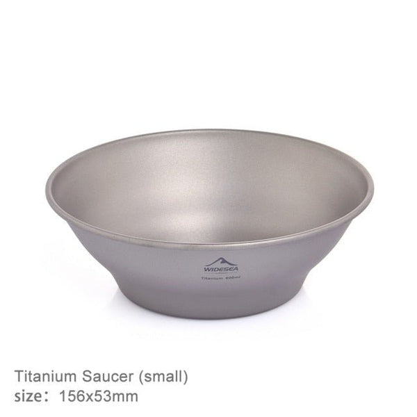 Camping Ultralight Titanium Bowl Plate Pan Tableware Set Multi Size Salad BBQ Dish Outdoor Dinner Travel Cookware Cup - Vimost Shop
