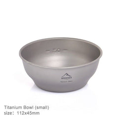 Camping Ultralight Titanium Bowl Plate Pan Tableware Set Multi Size Salad BBQ Dish Outdoor Dinner Travel Cookware Cup - Vimost Shop