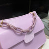 Candy Color Thick Chain PU Leather Crossbody Bags For Women Elegant Shoulder Handbags Female Travel Cross Body Bag - Vimost Shop