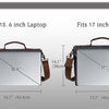 Canvas Messenger Bag for Men Vintage Leather Bag Men Waxed Canvas Briefcase Men for 17.3 inch Laptop Office Bags for Men - Vimost Shop