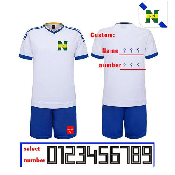 Captain Tsubasa White Jersey Suit Nankatsu Elementary School Tsubasa Ozora Cosplay Football Clothing Sets - Vimost Shop