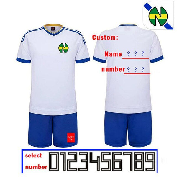 Captain Tsubasa White Jersey Suit Nankatsu Elementary School Tsubasa Ozora Cosplay Football Clothing Sets - Vimost Shop