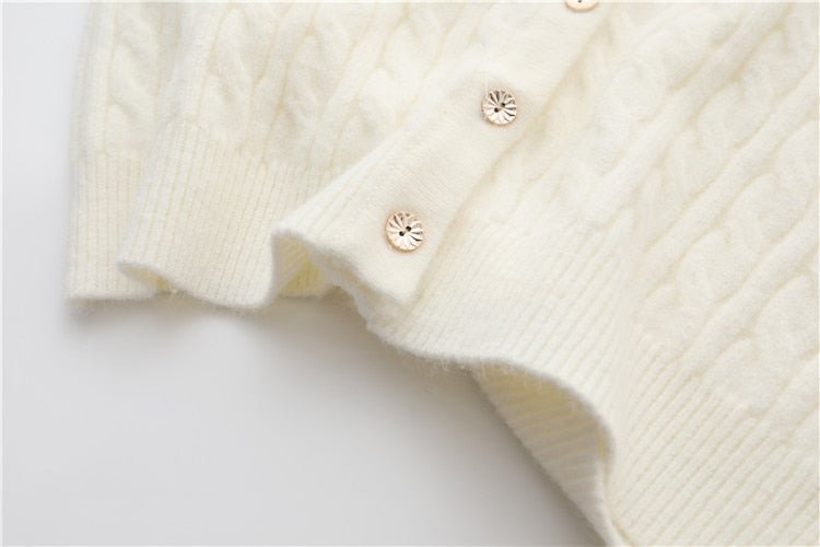 Cardigans For Women Beading Diamond Flower V-neck Autumn Outwear Cropped Tops - Vimost Shop