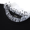 Cartoon Bronzing Print Casual T-Shirts Women Top Spring Polka Dot Contrast Lace Korean Ladies Basic Daily Tee - Vimost Shop