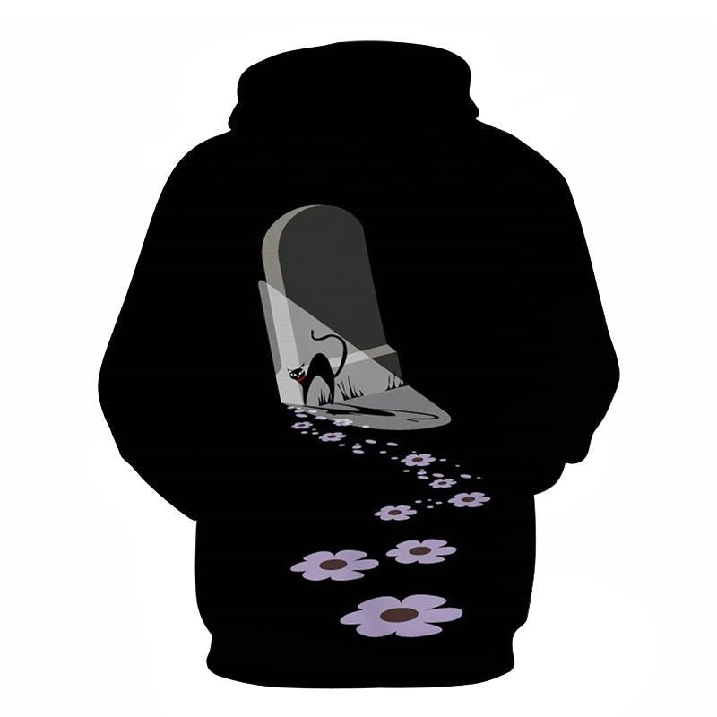 Cartoon kawaii hoodies 3D Printed Cat oversize Mens women's Sweatshirt Pullover Long Sleeve Hooded Sweatshirts Tops - Vimost Shop
