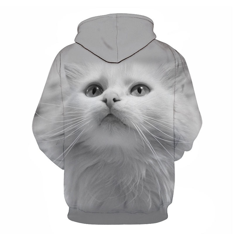 Cartoon kawaii hoodies 3D Printed Cat oversize Mens women's Sweatshirt Pullover Long Sleeve Hooded Sweatshirts Tops - Vimost Shop