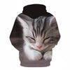 Cartoon kawaii hoodies 3D Printed Cat oversize Mens women's Sweatshirt Pullover Long Sleeve Hooded Sweatshirts Tops - Vimost Shop