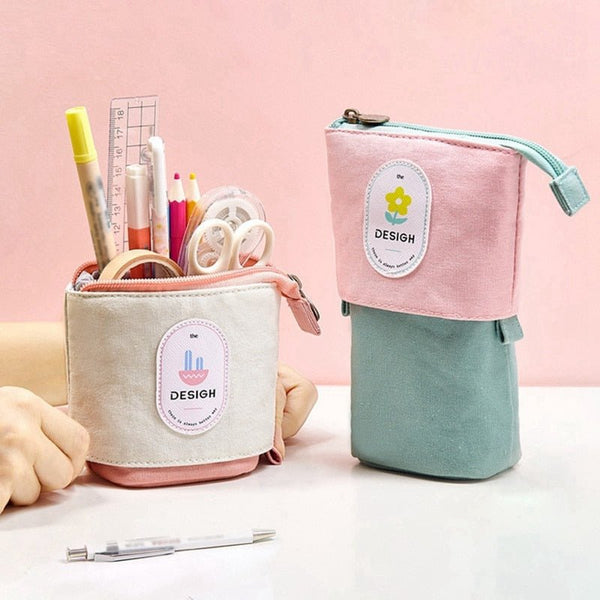 Cartoon Pencil Case Box Cute Telescopic Pencil Bag Stationery Box Portable Cosmetic Brush Bag Travel Container Organizers - Vimost Shop